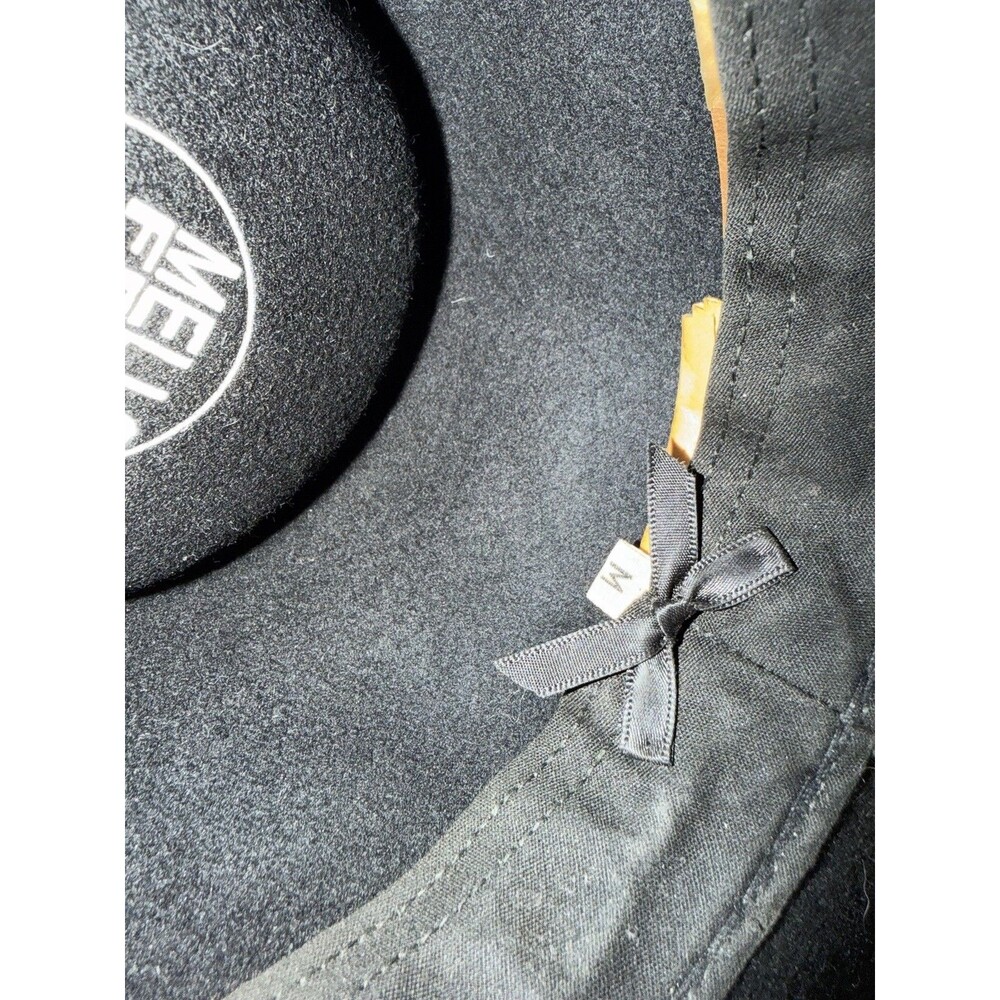 STETSON Mello Felt Hat Black Cowboy Western Size M Crushable Water Resistant - Picture 4 of 4